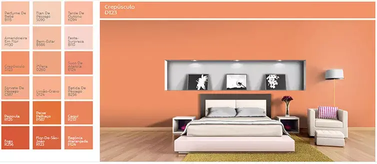 catalogo de cores para ambiente de casa e empresas laranja suvinil