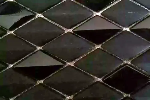 Revestimento parede pastilha Portinari Mosaico Prosa Diamond preto